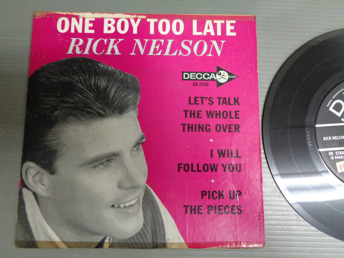 RICK NELSON/I WILL FOLLOW YOU/PICK UP THE PIECES★4曲入シングル_画像1