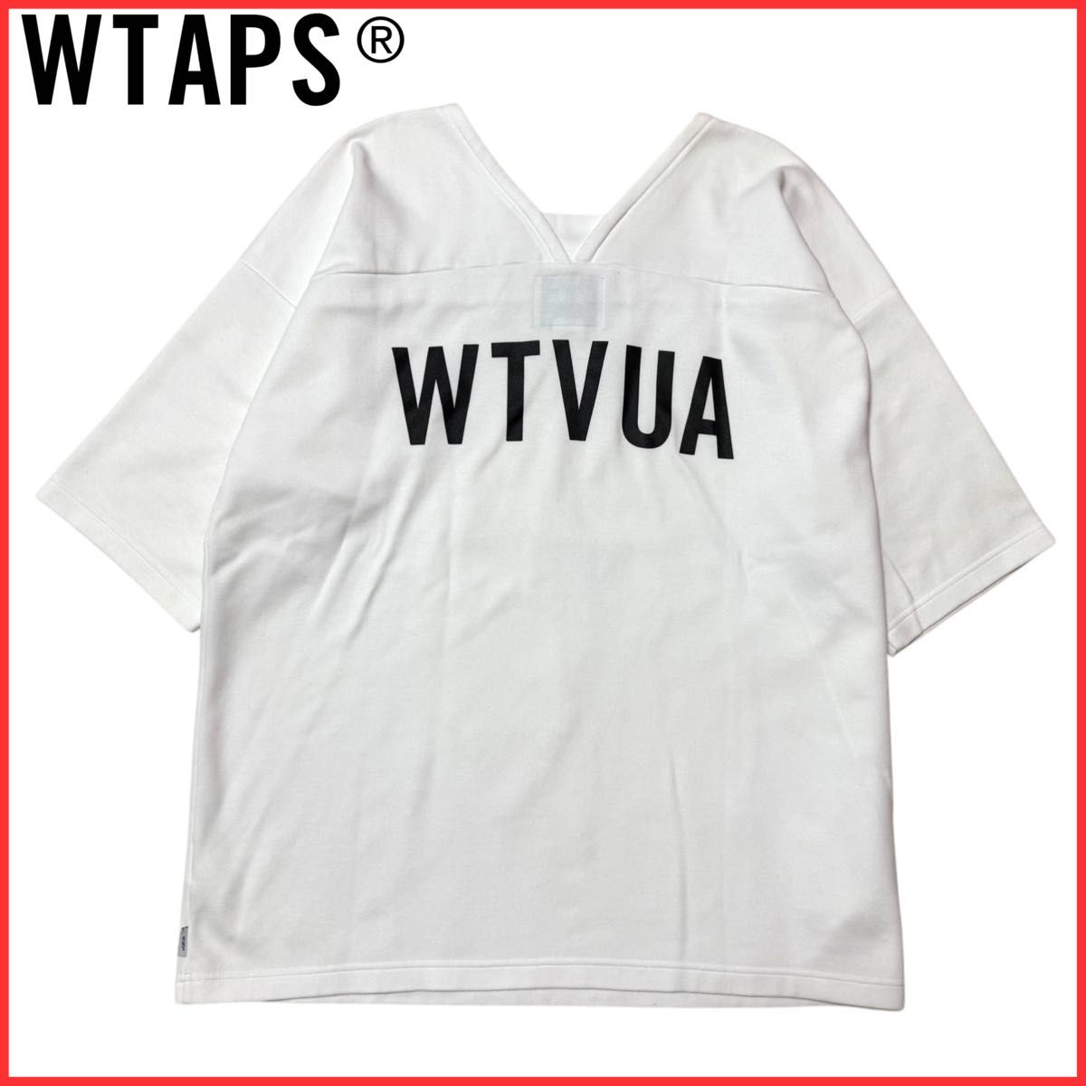 Tシャツ・カットソー WHITE COTTON T-SHIRT WTAPS ダブルタップス QB-TEE COPO ロゴ プリント スウェット T