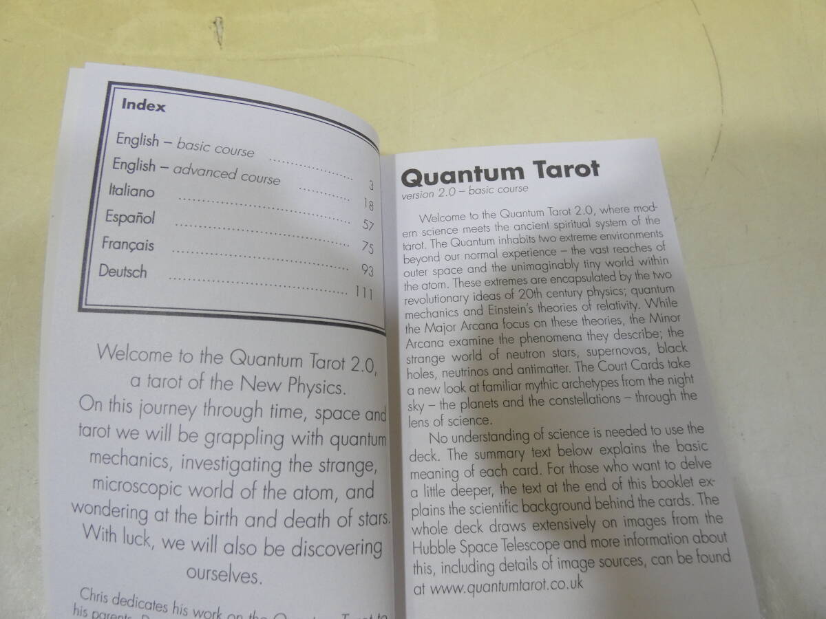 【中古】Quantum Tarot: Version 2.0　クアンタム?タロット　タロットカード　カード80枚　英語解説書あり　J5　S270