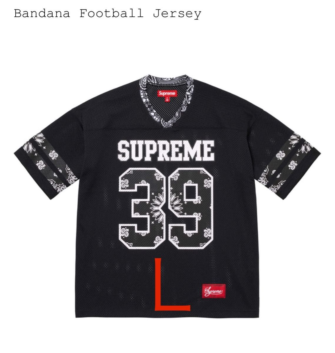 【Supreme】限定 39 Football Jersey バンダナデザイン 全3色 Supreme Bandana Football Jersey Black|Yahoo!フリマ(旧