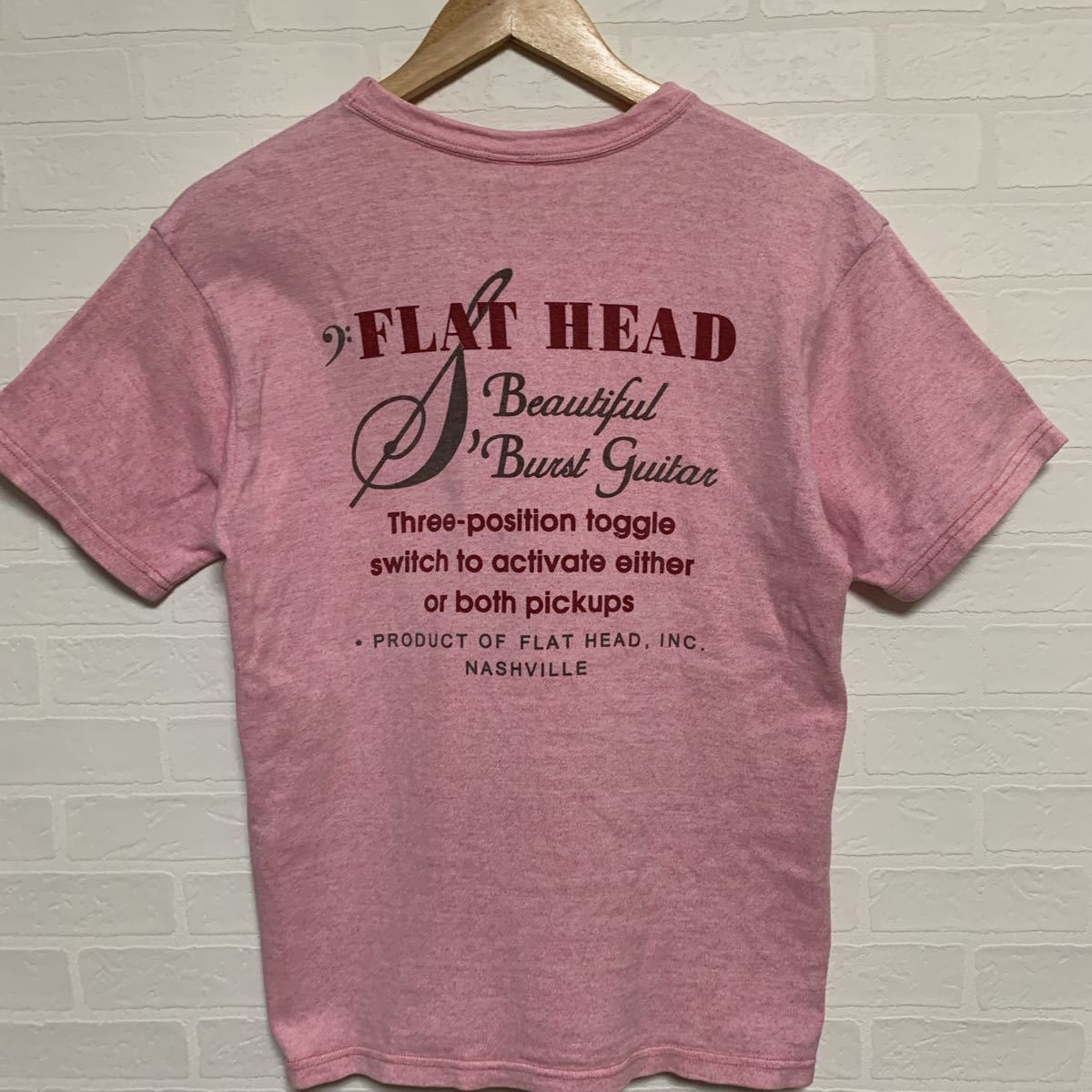 THE FLAT HEAD フラットヘッド 半袖Tシャツ バッグプリントM