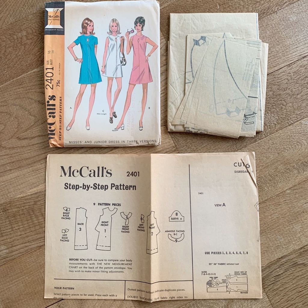 70\'s McCall\'sma call оригинал выкройки Vintage шитье образец ручная работа импорт импортированный автомобиль USA одежда retro Mini One-piece 