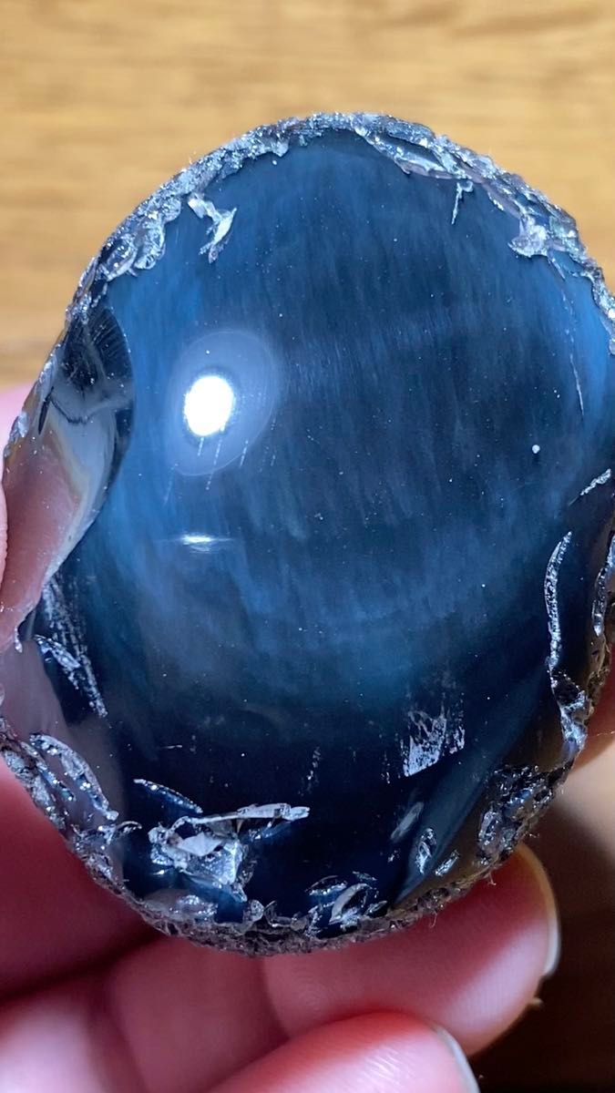 十勝石 玲瓏石 黒曜石 小さめ 青色