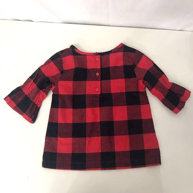 新品■Carters カーターズ 女の子 長袖 チェック 上下2点セット 5T 110 オシャレ♪_画像2