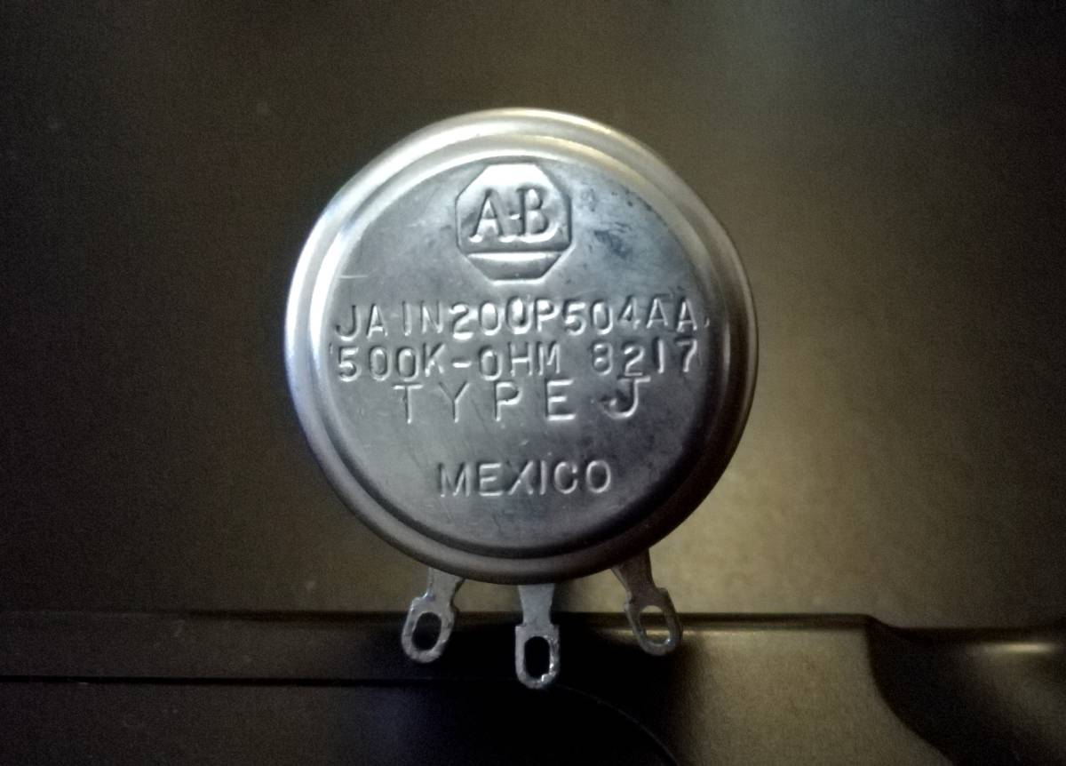 ☆Allen Bradley☆500KΩ☆激レア！Aカーブ☆1960年代～1970年初頭☆ヴィンテージポット☆ロングシャフト☆未使用デッドストック品☆