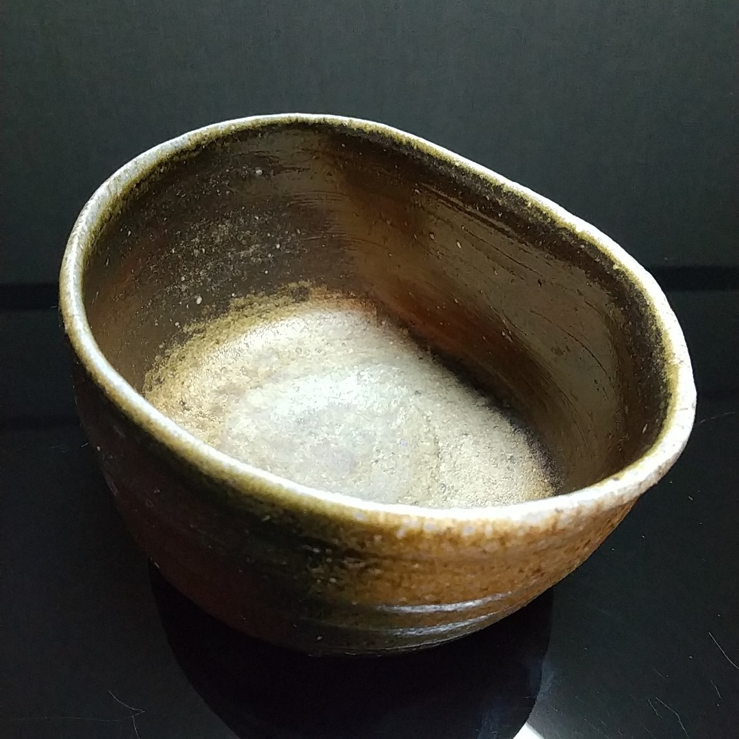 からになつ】 伊賀織部松茶碗 有名作家 新学作 とても