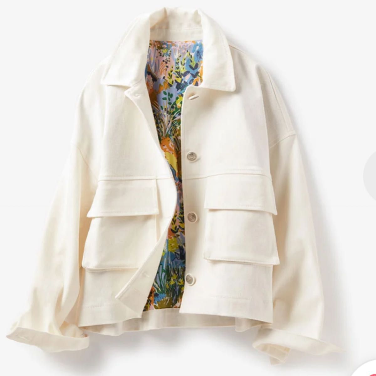 美品❣️DoCLASSE デニムジャケット Gジャン ストレッチ 白 13号 美品 DoCLASSE デニムジャケット Gジャン ストレッチ 白 13号
