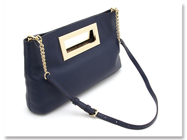  unused goods Michael Kors clutch bag 2way leather chain shoulder 35T2GBKC2L MICHAL KORS handbag navy navy blue blue 