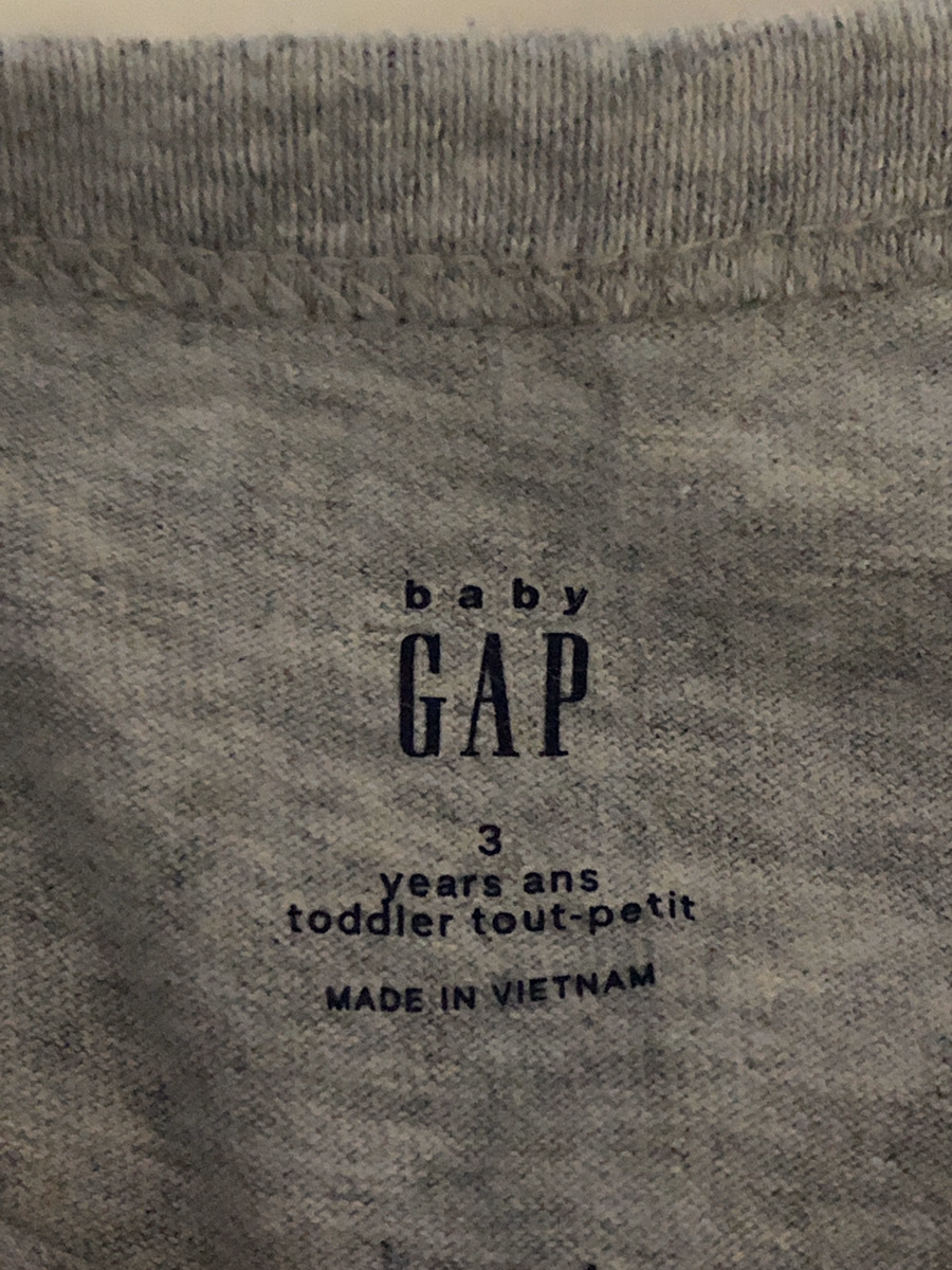 GAP Gap baby T-shirt short sleeves gray series color tops simple design comfortable is good 3 90-100cm[ outlet ]Q8