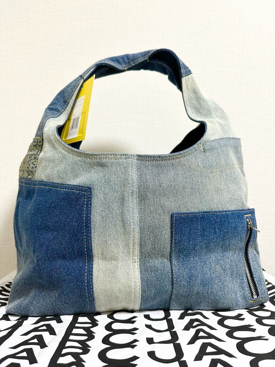 人気!【Marc Jacobs】ザ デコンストラクテッド デニム バッグ 新品】マークジェイコブス ザ デコンストラクト デニム サック