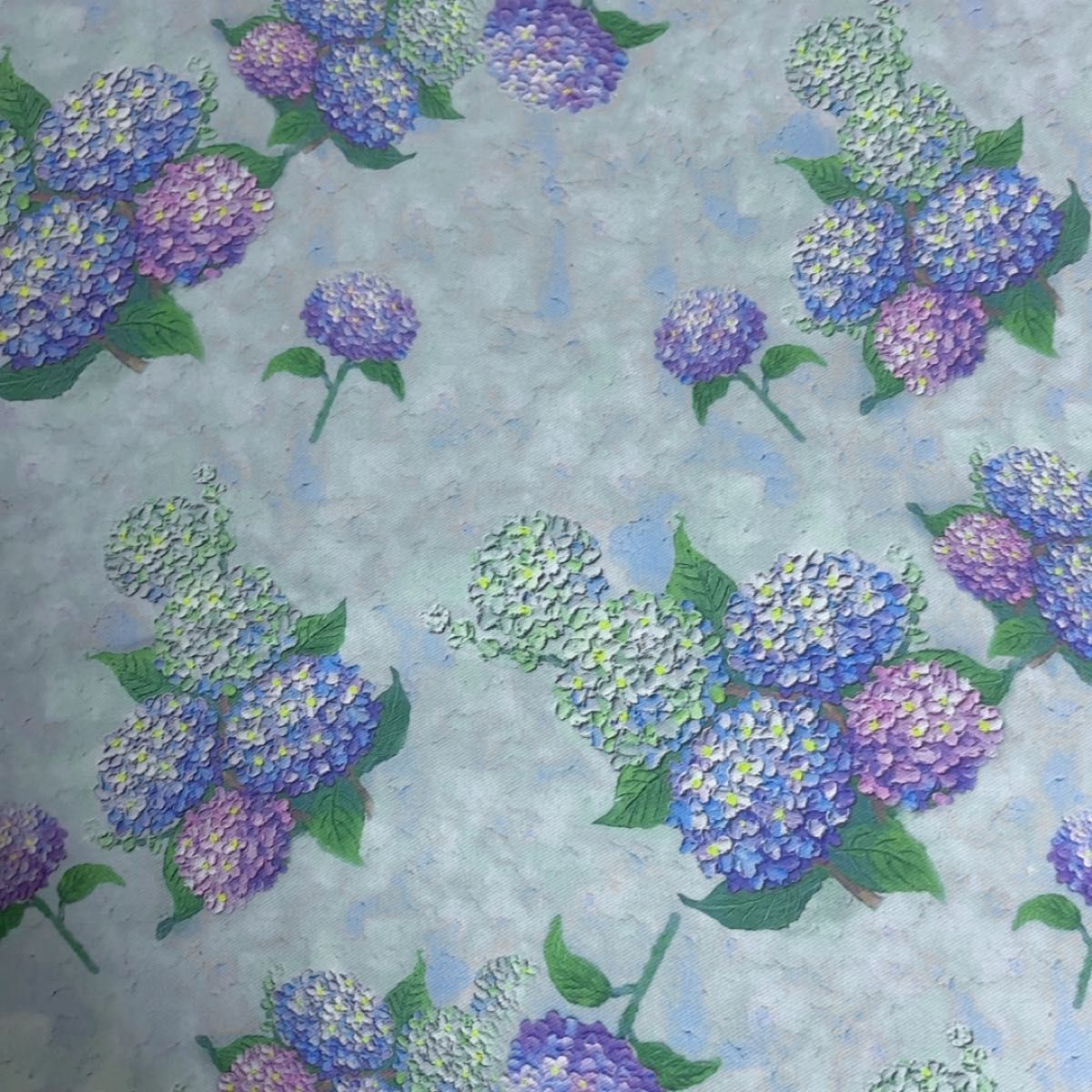 長さ100cm*150cm(広幅) 6月新柄 紫陽花 花柄8号細薄帆布キャンバスコットン生地プリント生地ハンドメイド用 綿布