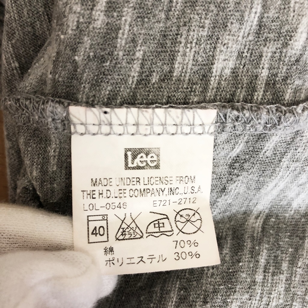 【人気】Lee/リー ビッグロゴ 半袖Tシャツ 星条旗 グレー サイズM レディース/4176_画像6