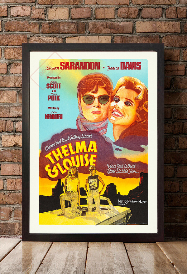 ポスター『テルマ&ルイーズ』（Thelma and Louise）by Michael Elins★リドリー・スコット/ロードムービー/アメリカン・ニュー・シネマ_額は付属しません