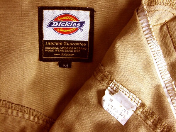 美品*Dickies ディッキーズ*ベージュ系*メンズ*センタージップ*長袖ジャケット*M*春秋_画像3