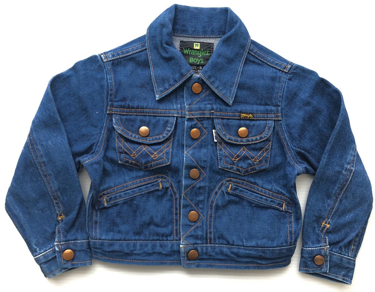 80s Vintage Wrangler Kids Denim jacket G Jean denim jacket Japan license 80 period Vintage Wrangler BOYS.2807