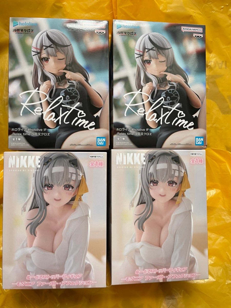Relaxtime 沙花叉クロヱ ぬーどるストッパーフィギュア NIKKE 4体セット ホロライブ hololive Relaxtime 沙花叉クロヱ 勝利の