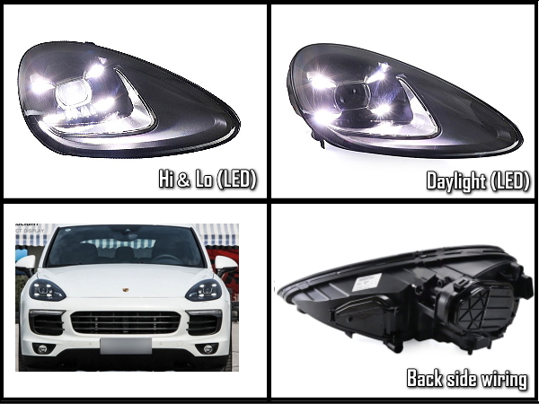  Porsche Cayenne 958 new model design all LED head light left right set daylight 