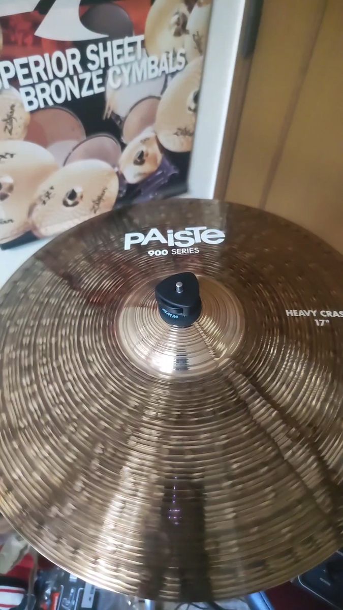 【極美品 動画あり】paiste 900 heavy crash 18+17 パイステ クラッシュ シンバル