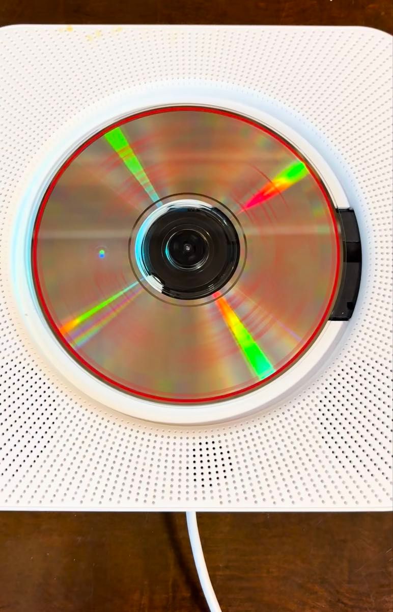 壁掛け式CDプレーヤー KC-808 ホワイト ※リモコンなし