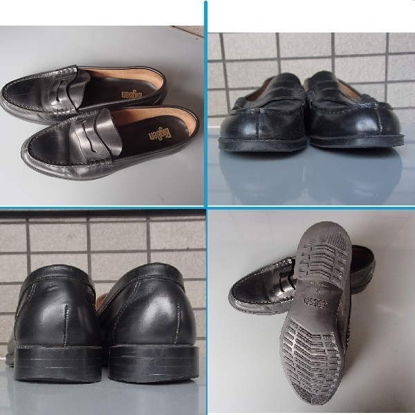 505/BigBen ビジネス＆スクール ローファー 革靴 シューズ 26.0 EEE/ブラック/USED_画像3