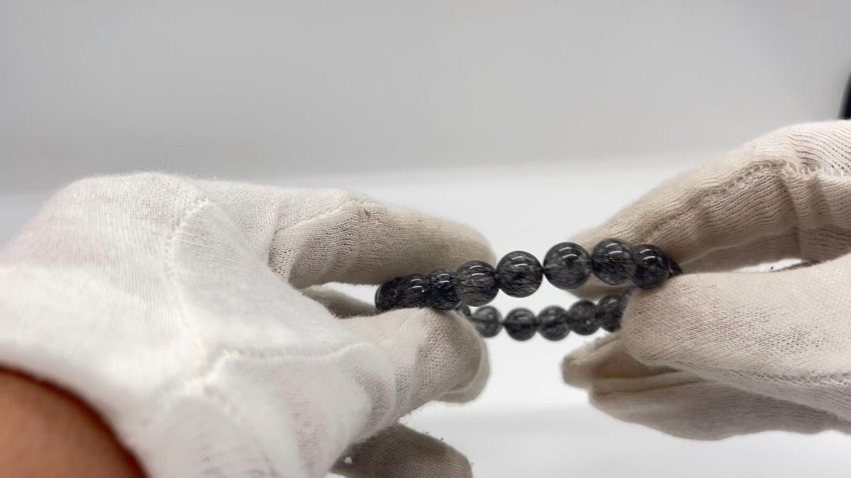 ブラックルチル バングル ブレスレット 黒針 金運 ルチルクォーツ 9mmブレスレット天然石 運気上昇 お守りパワーストーン 朱雀