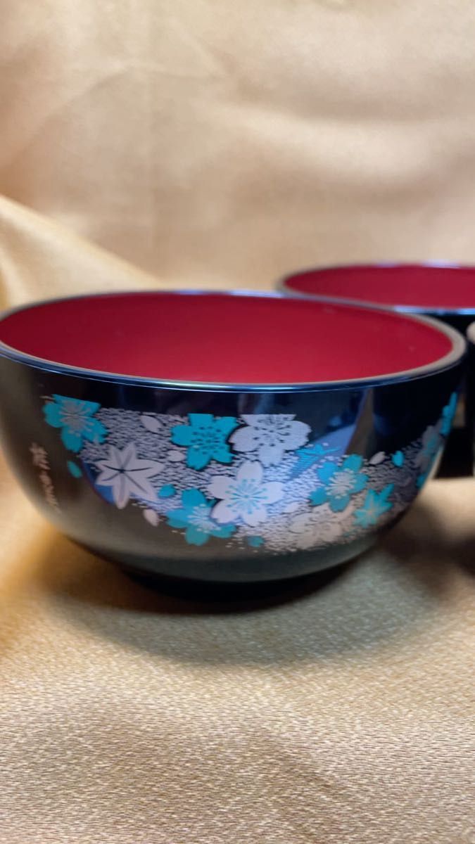 桂由美 和風椀 5個セット&お箸5膳セット桜 デザイン お椀