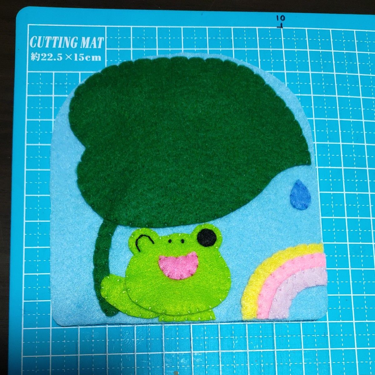 カエル 名札 ワッペン 幼稚園 保育園 実習 ハンドメイド