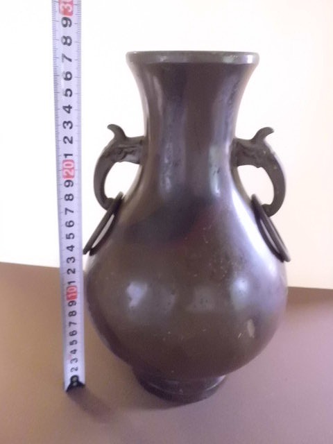 銅製品　花瓶　時代品　骨董品　古美術品　レトロ　オブジェ　＊T10_画像2