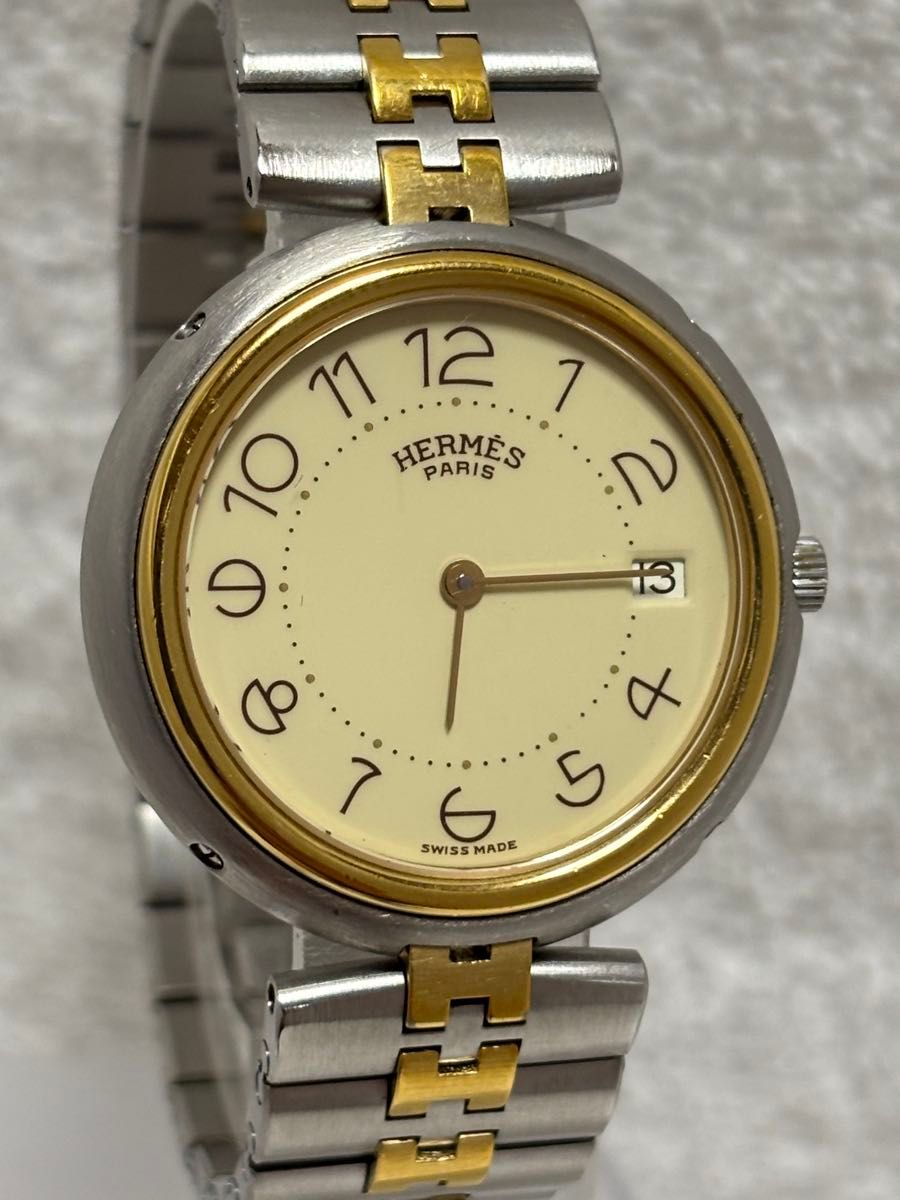 値引 美品】HERMES エルメス 純正 デイト クォーツ プロフィール その他