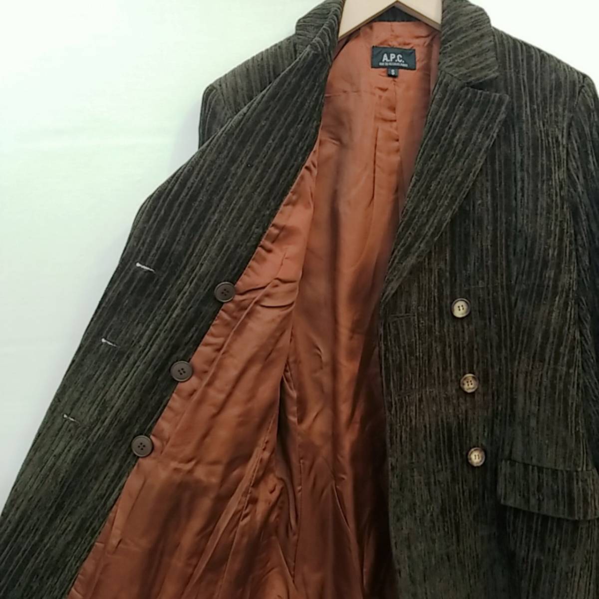  Old A.P.C. A.P.C. corduroy double jacket futoshi . size S Brown France made 02E2503 APCmel