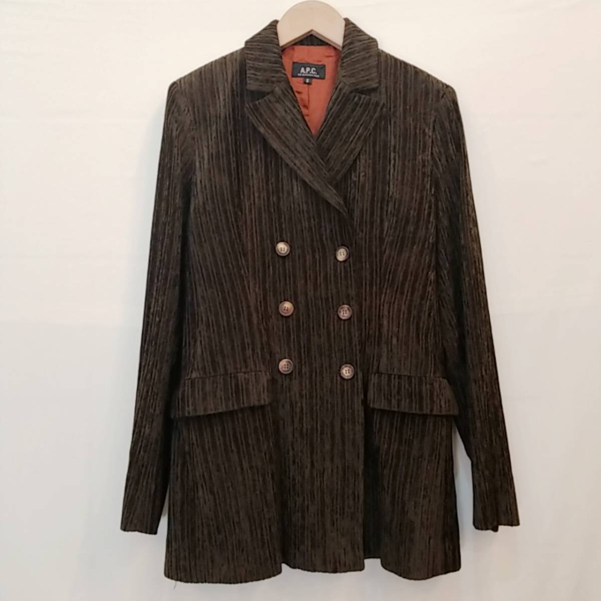  Old A.P.C. A.P.C. corduroy double jacket futoshi . size S Brown France made 02E2503 APCmel