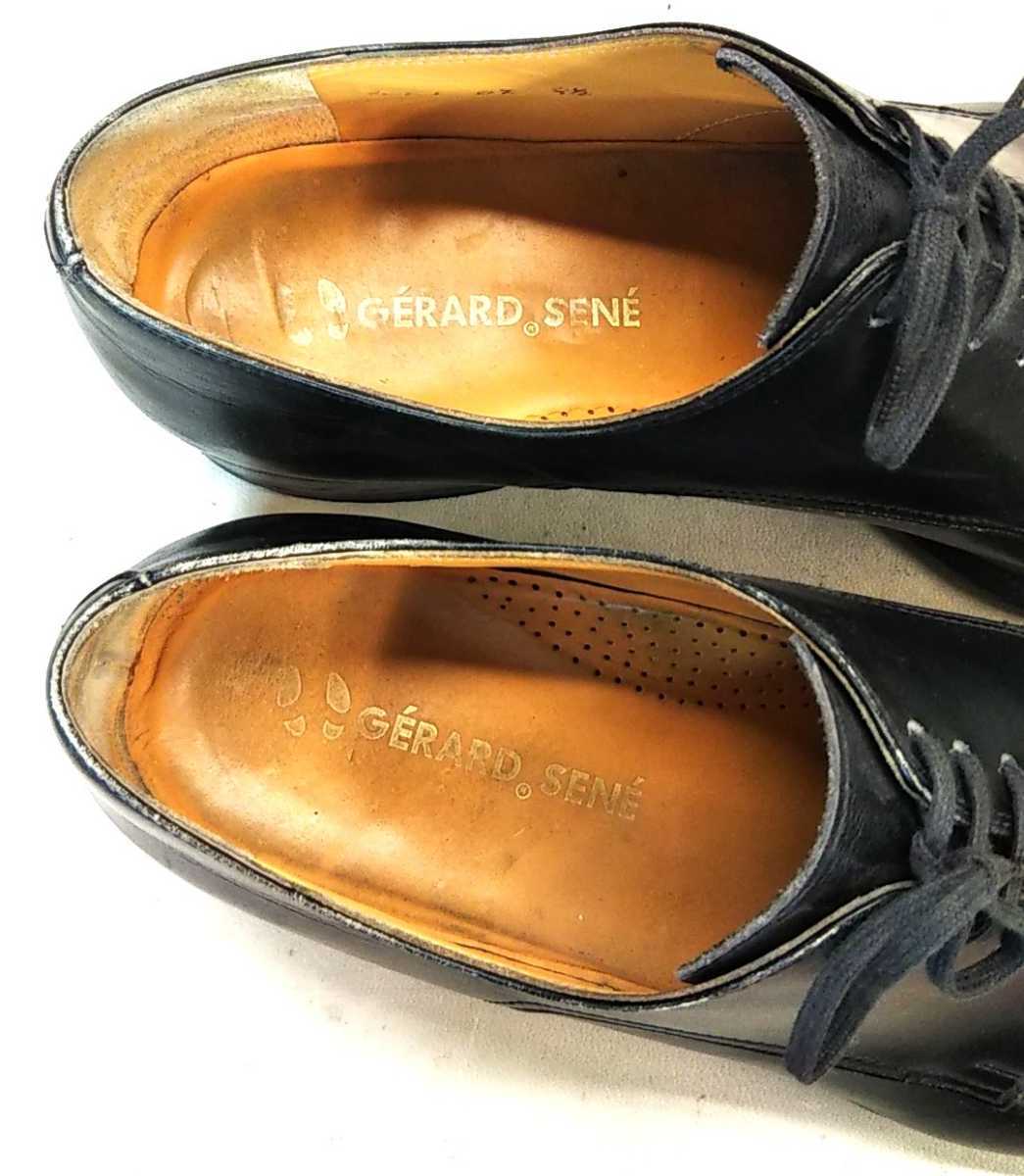 GERARD SENE ジェラールセネ ビジネスシューズ ドレスシューズ レザーシューズ 革靴 メンズ ブラック 91/2 シューキーパー 保存袋付き_画像4