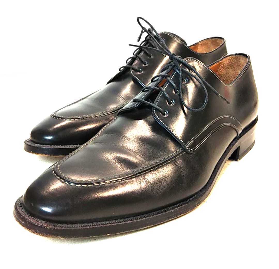 Santoni 激安正規品 サントーニ 国産品 ITALY製 ビジネスシューズ ドレスシューズ 10 レザーシューズ 革靴 メンズ ブラック