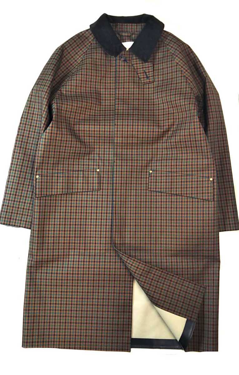 美品 MACKINTOSH マッキントッシュ DUNBAR WOOL COAT 英国製 チェック ウール コート ジャケット メンズ 36