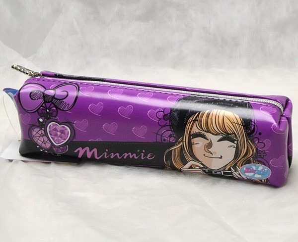 ミンミエ キャラクター筆箱小3 パープル 可愛い海外ブランド 高品質 パープル