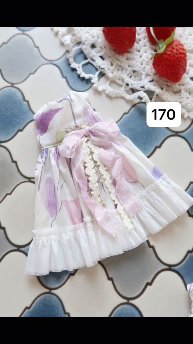 ドール服 アウトフィット 170 *リボンレーシィワンピース*
