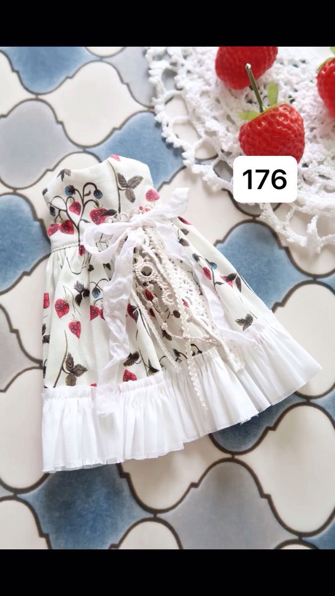 ドール服 アウトフィット 176 *リボンレーシィワンピース*