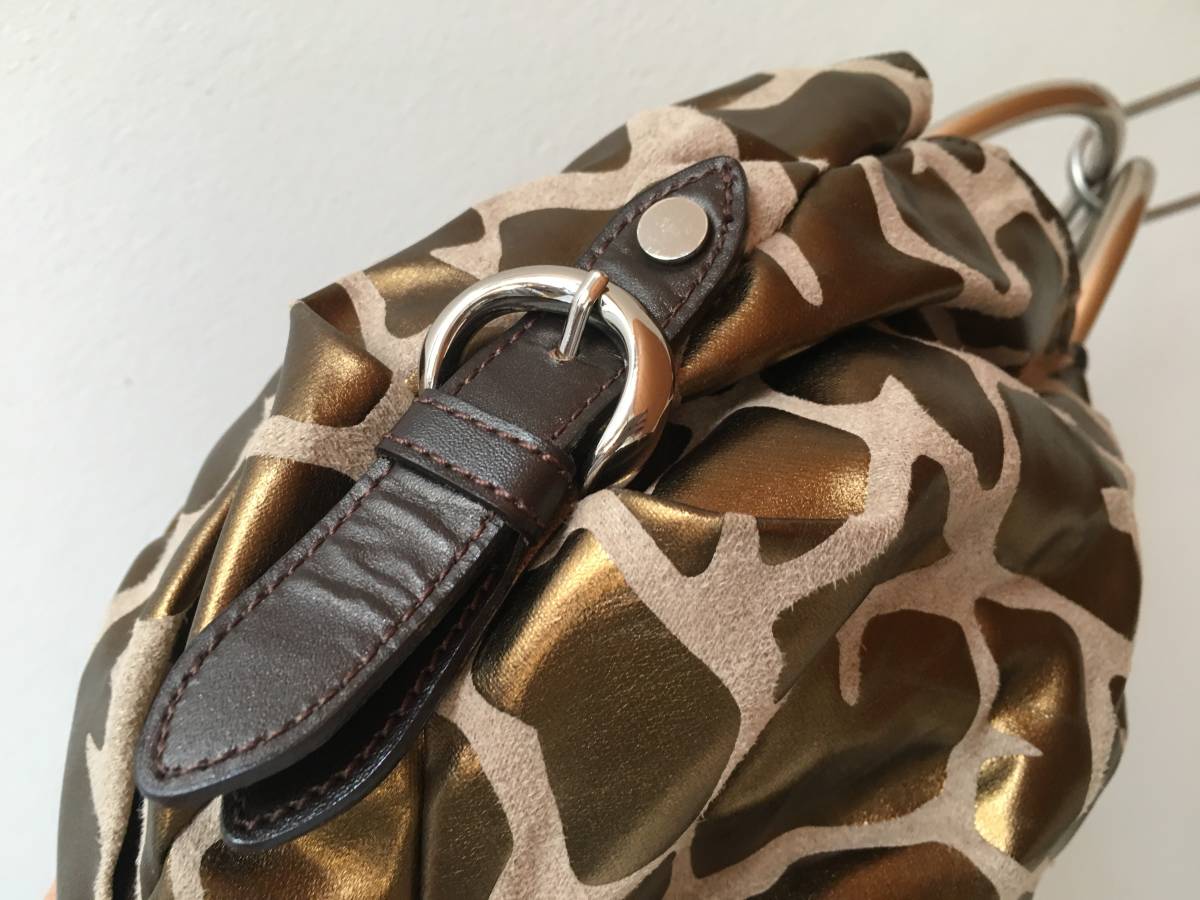  beautiful goods *SAZABY Sazaby animal pattern handbag Circle steering wheel metallic *