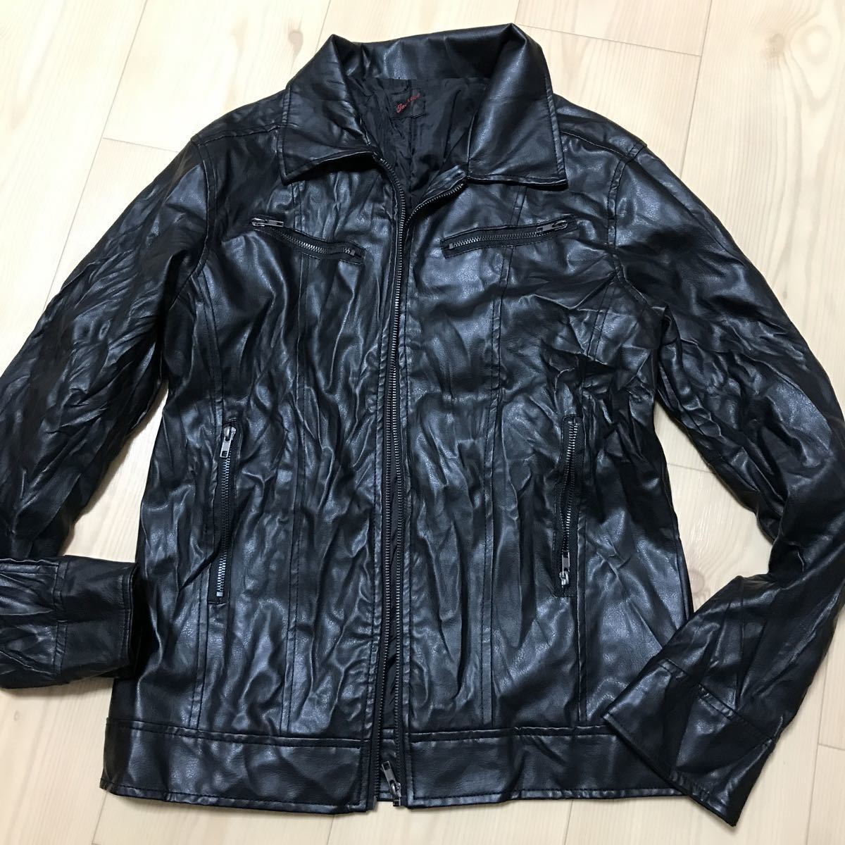 Paypayフリマ Jackrose レザージャケット シワ加工 フェイクレザー ジャックローズ ブラック M程度 Paypayフリマ Jackrose レザージャケット シワ加工 フェイクレザー ジャックローズ ブラック M程度