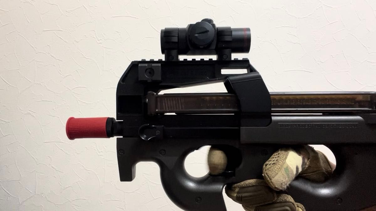 p90 プリコック 電子トリガーカスタム 新品リポ、充電器セット 初速92 東京マルイ