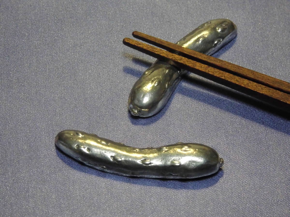 ヤフオク sale即決 錫 野菜そっくりな箸置き きゅうり ヤフオク sale即決 錫 野菜そっくりな箸置き きゅうり