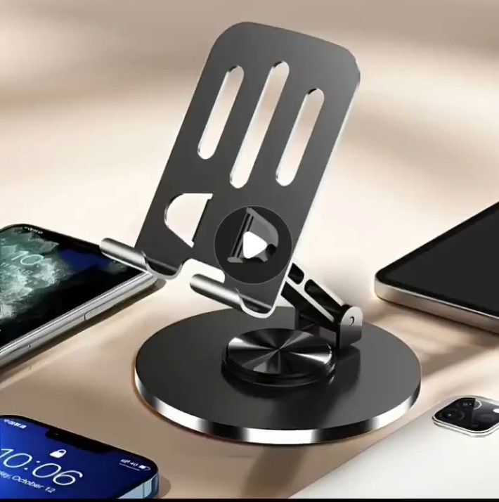 スマホスタンド 折りたたみ 360°回転 携帯スタンド 卓上 タブレットスタンド