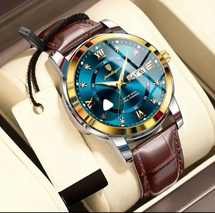 POEDAGAR ラウンドクォーツ腕時計 合金ポインター 防水 蓄光 耐衝撃