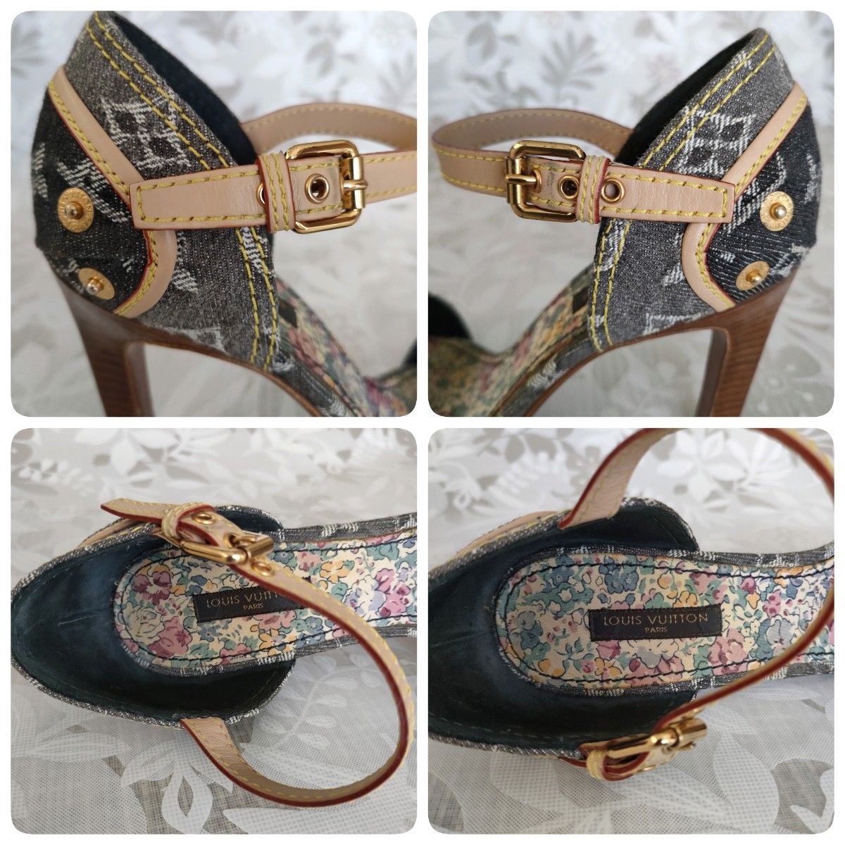LOUIS VUITTON デニムサンダル マルチカラー 36 1/2｜Yahoo