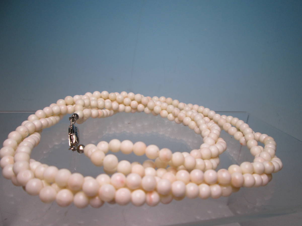 *SILVERbook@..4,5mm sphere. 3 ream long necklace 52g