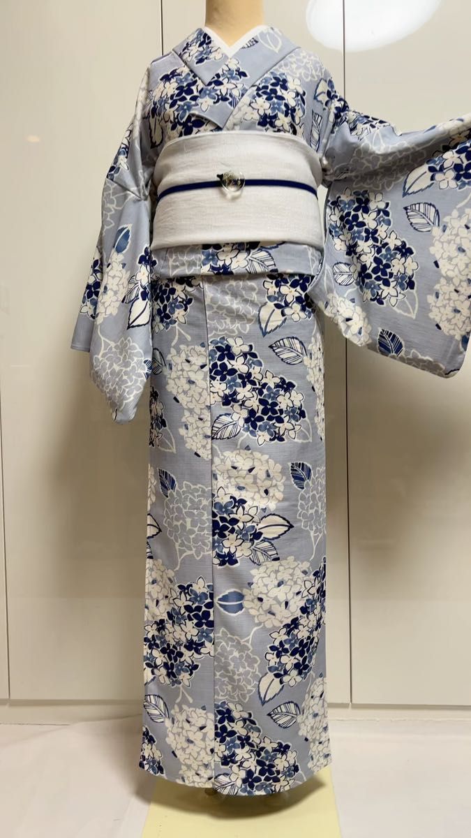 浴衣 ゆかた ユカタ ブルー 水色 ネイビー Lサイズ 花火に L 浴衣単品 ※サイズ違いのMもあります