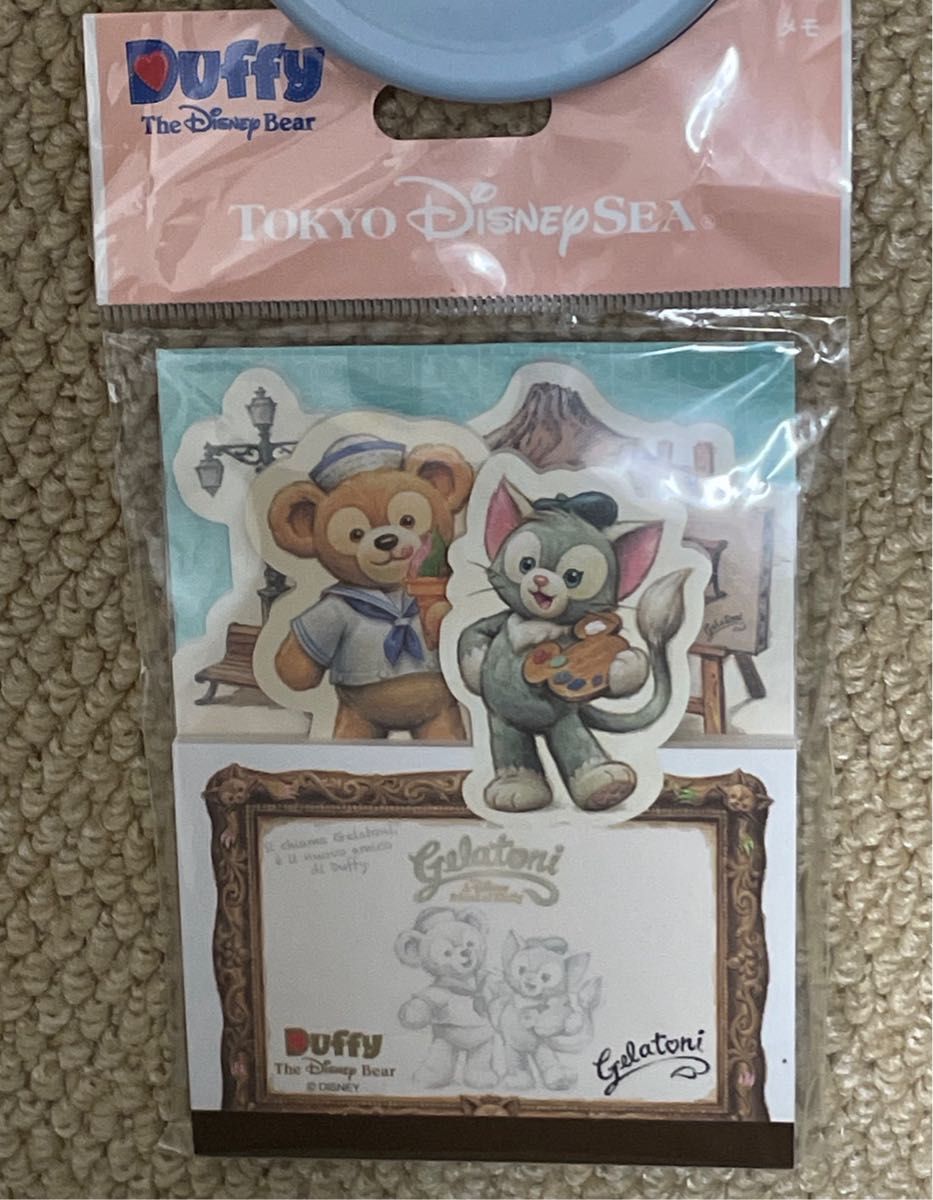 激レア 終売品 初期グッズジェラトーニ&ダッフィー メモ帳 3種類 