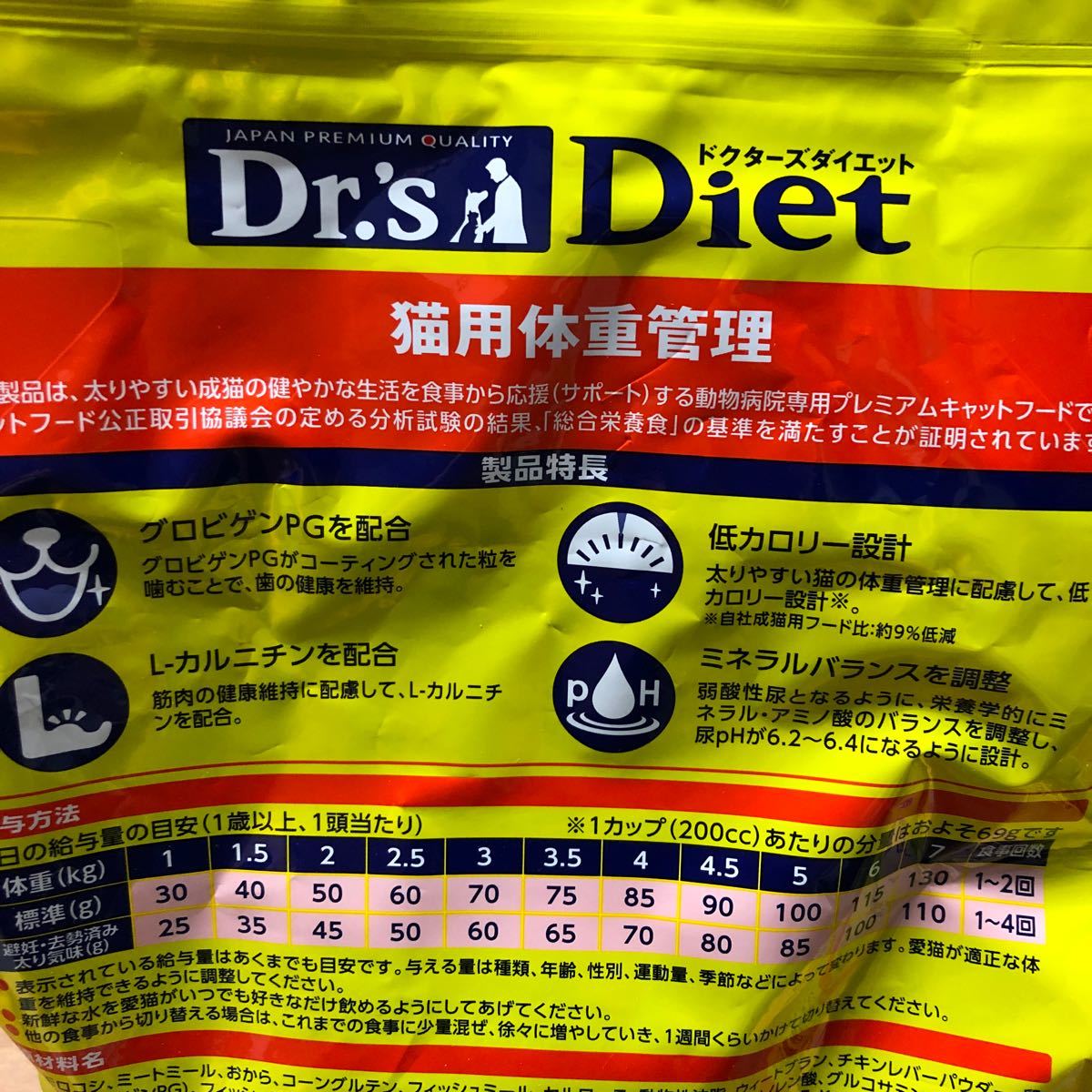 Paypayフリマ 猫 ドクターズダイエット 体重管理 1 5kg Paypayフリマ 猫 ドクターズダイエット 体重管理 1 5kg