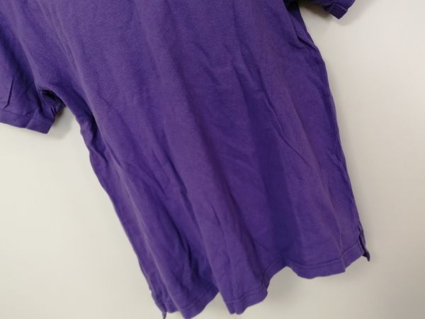 kkyj3877 ■ サンマリノ ■ ポロシャツ カットソー トップス Tシャツ 半袖 鹿の子 パープル 紫 L_画像3
