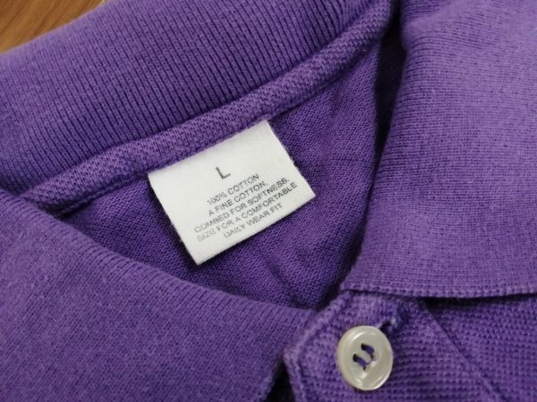 kkyj3877 ■ サンマリノ ■ ポロシャツ カットソー トップス Tシャツ 半袖 鹿の子 パープル 紫 L_画像8